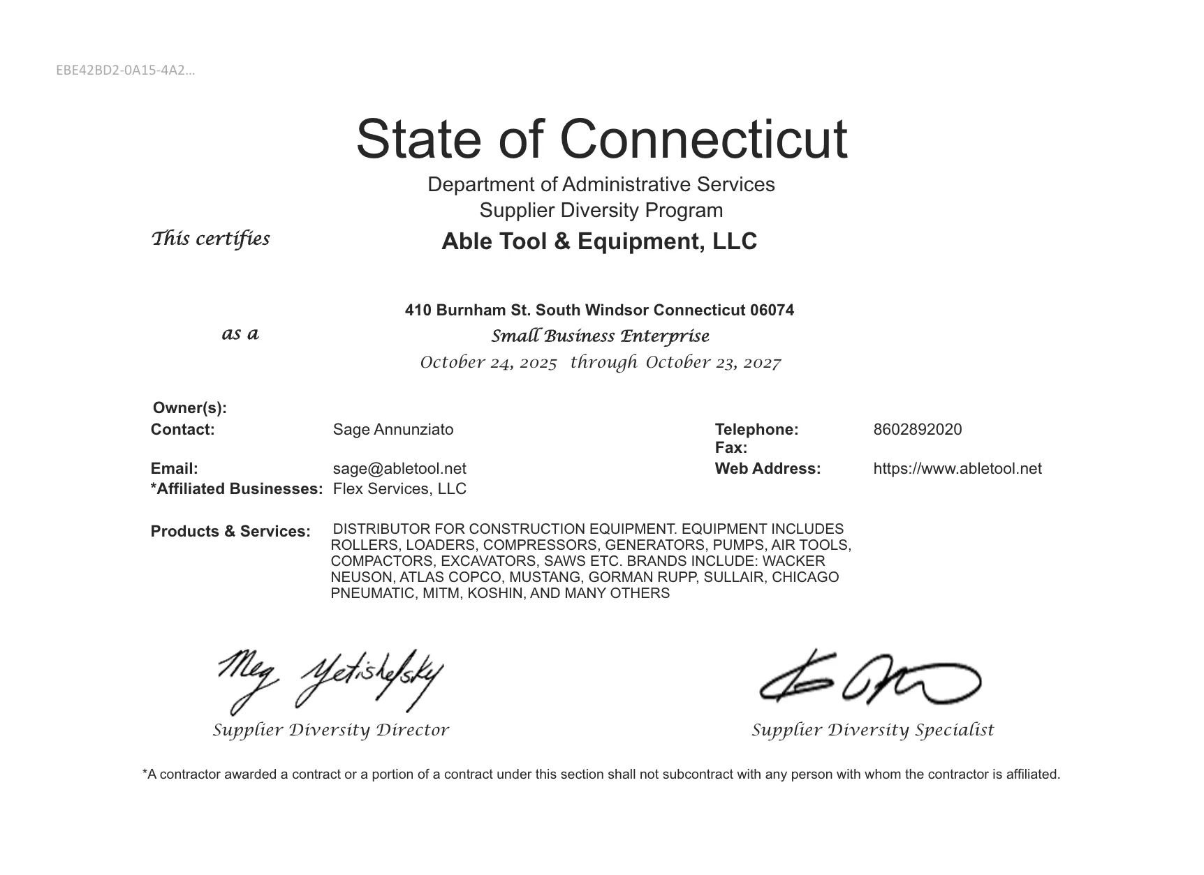 Construction equipment